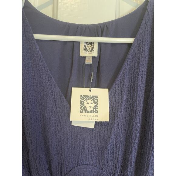 Anne Klein Women's V Neck Empire Seam Maxi Dress With Flounce Size 14 NWT - Picture 4 of 7